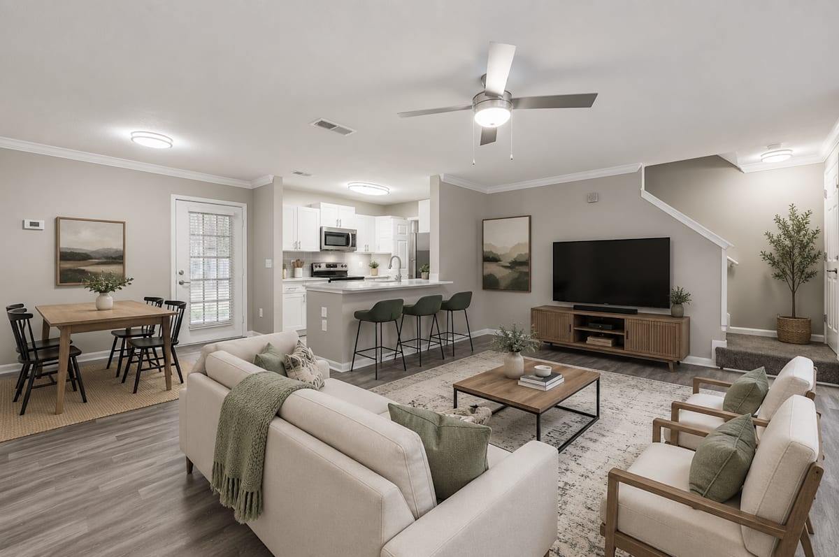 Alexander Crossing Apartments & Townhomes living room - Loganville, GA