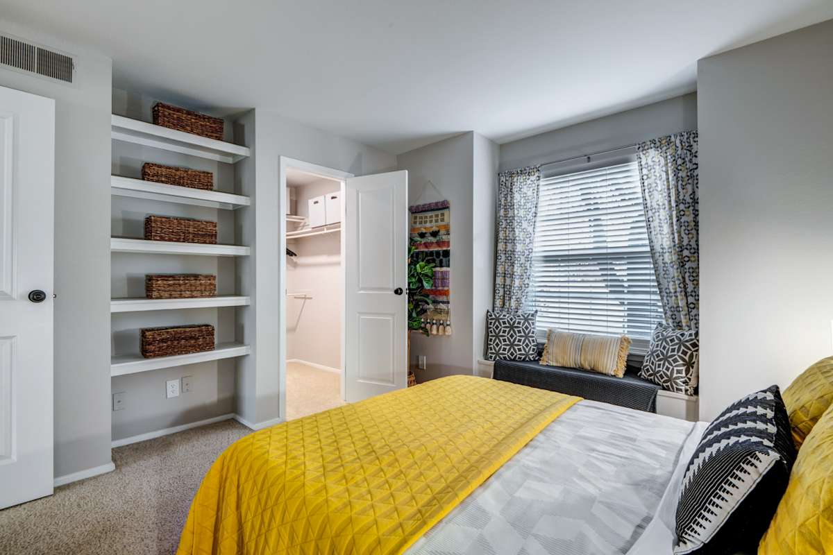 Amberton Apartments bedroom with window - Manassas, VA