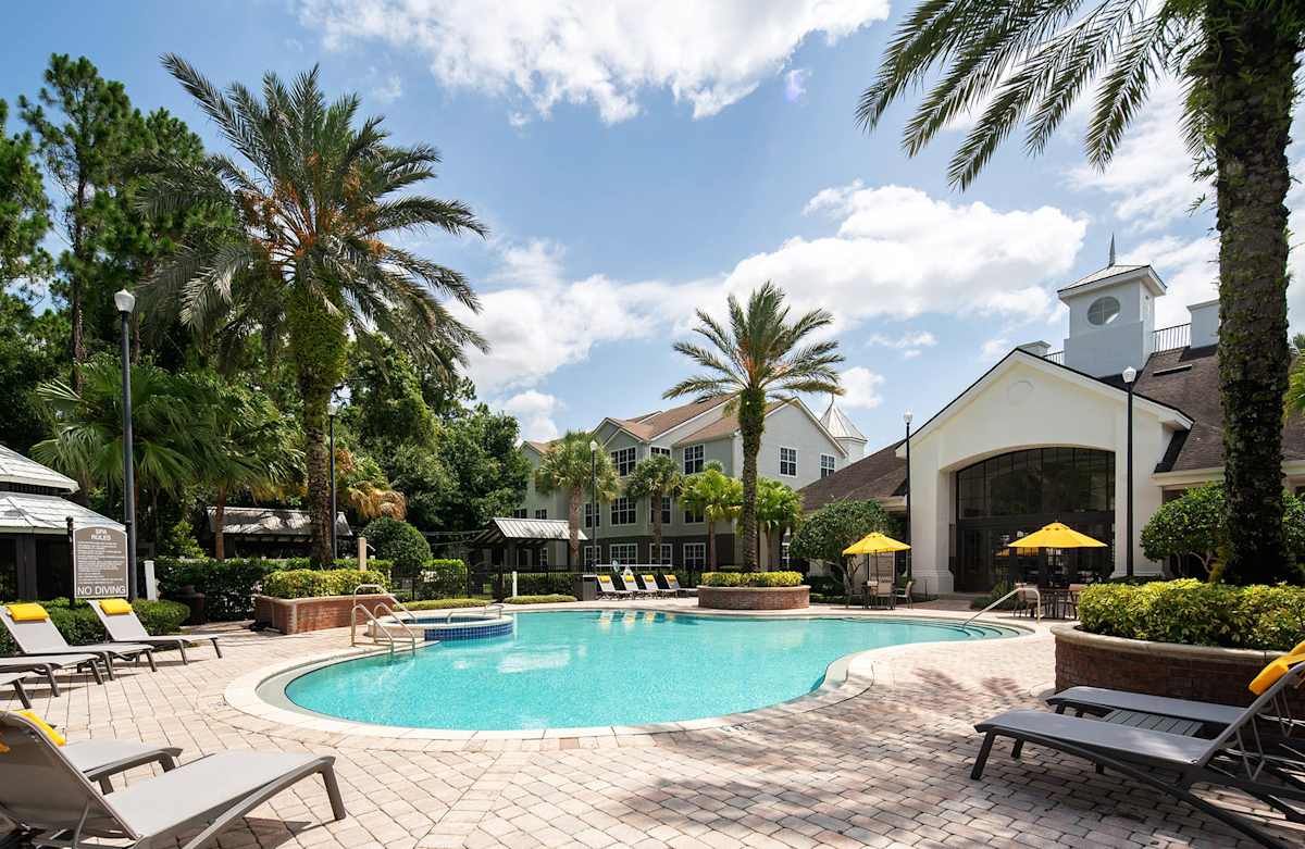 The Villas at Westchase swimming pool deck - Tampa, FL