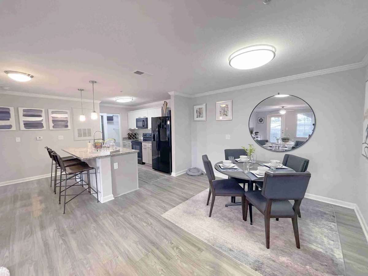 The Aventine Greenville Apartment Homes dining area next to kitchen - Greenville, SC