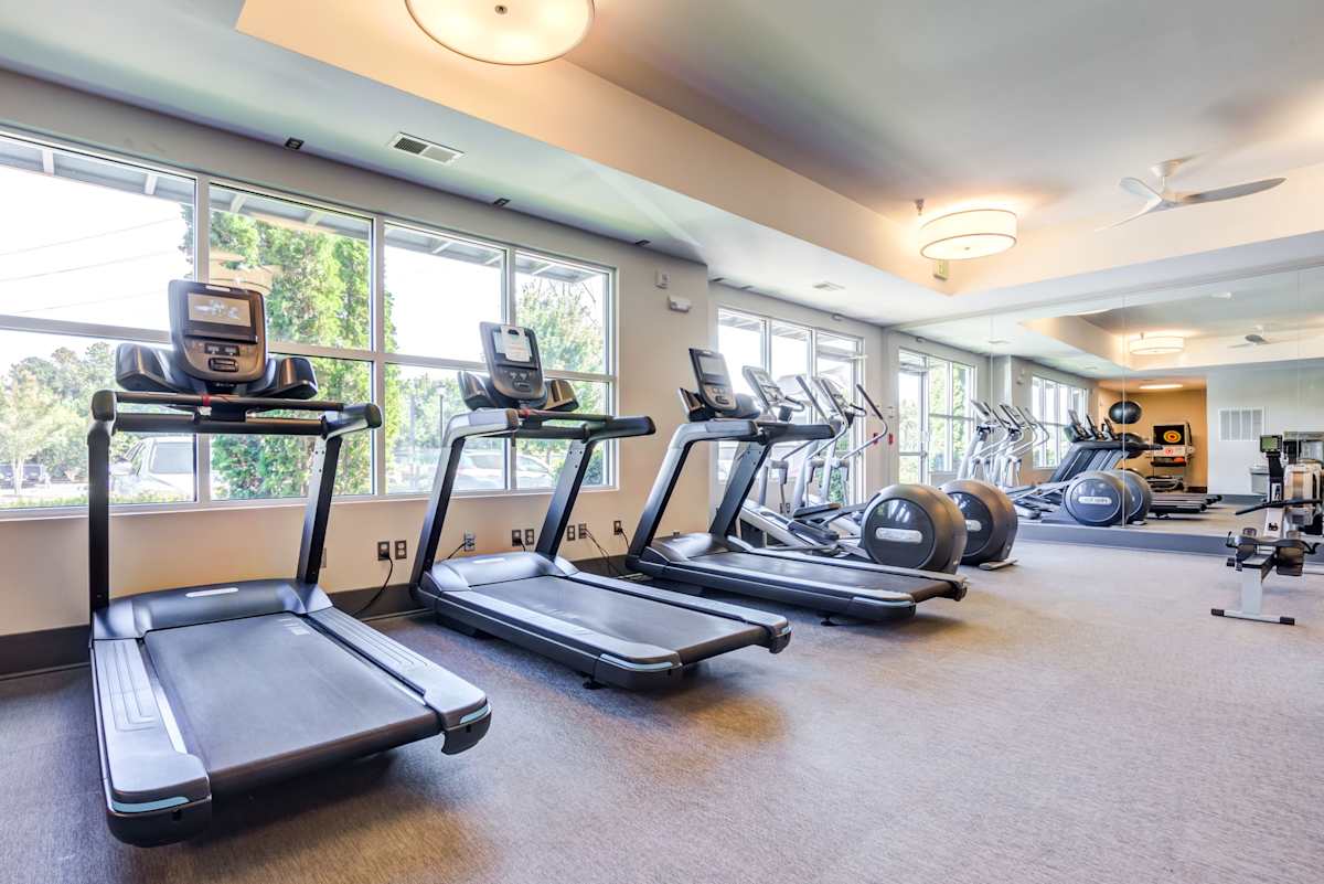 The Aventine Greenville Apartment Homes fitness center cardio equipment - Greenville, SC