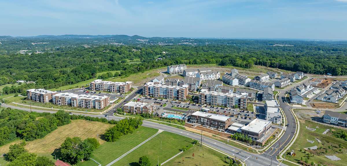 Burkitt Ridge Townhomes aerial view of community - Cane Ridge, TN