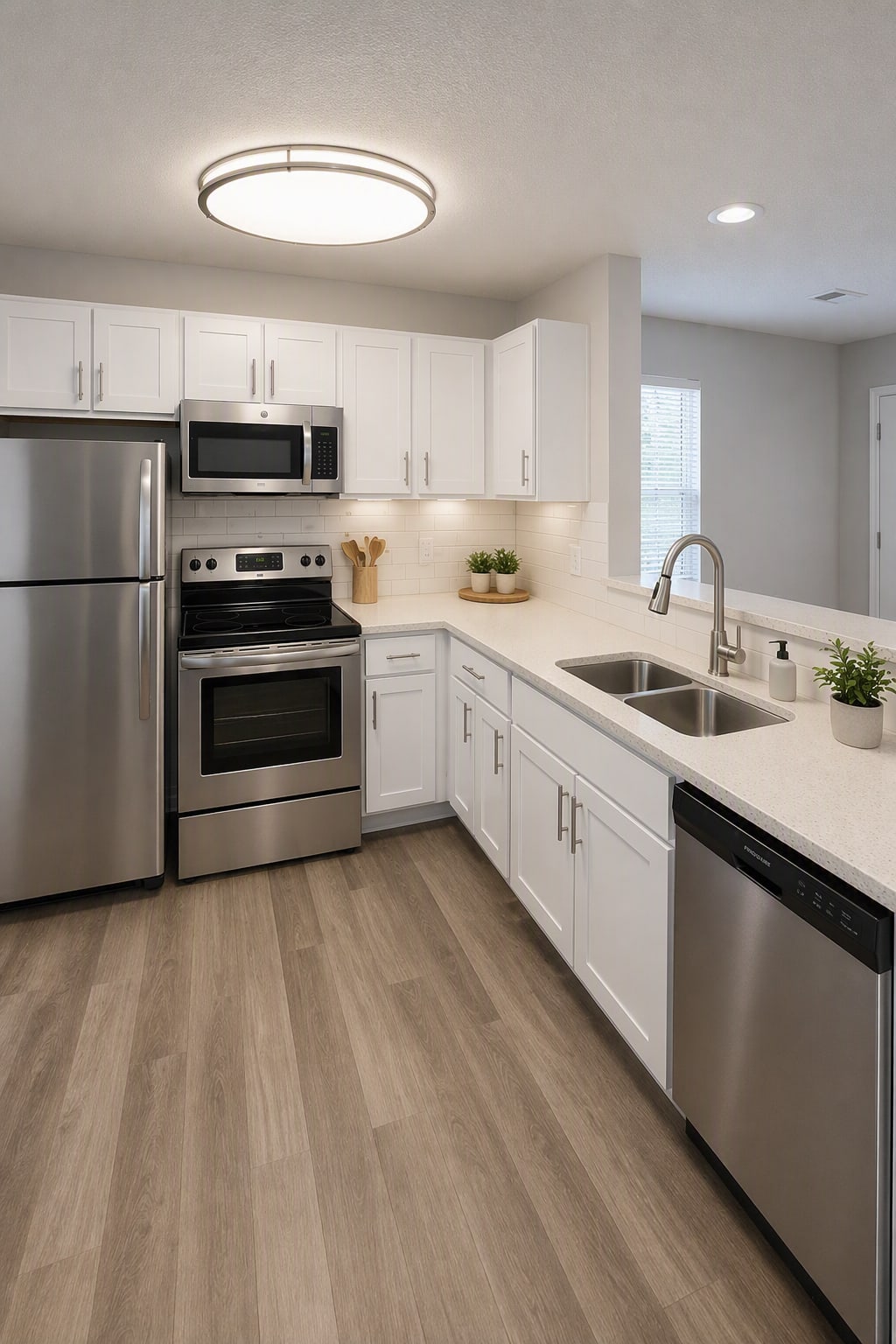 Coffey Creek Apartments kitchen with stainless steel appliances - Charlotte, NC