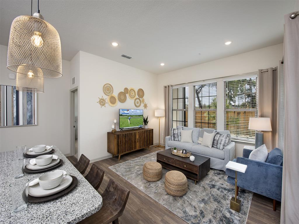 Terrabella Coastal Apartments model living room - Jacksonville, FL