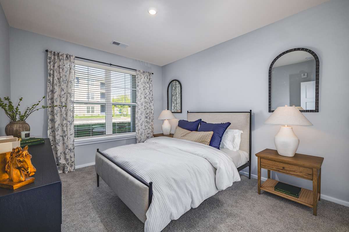 Founders Landing Apartments bedroom interior - Lebanon, OH