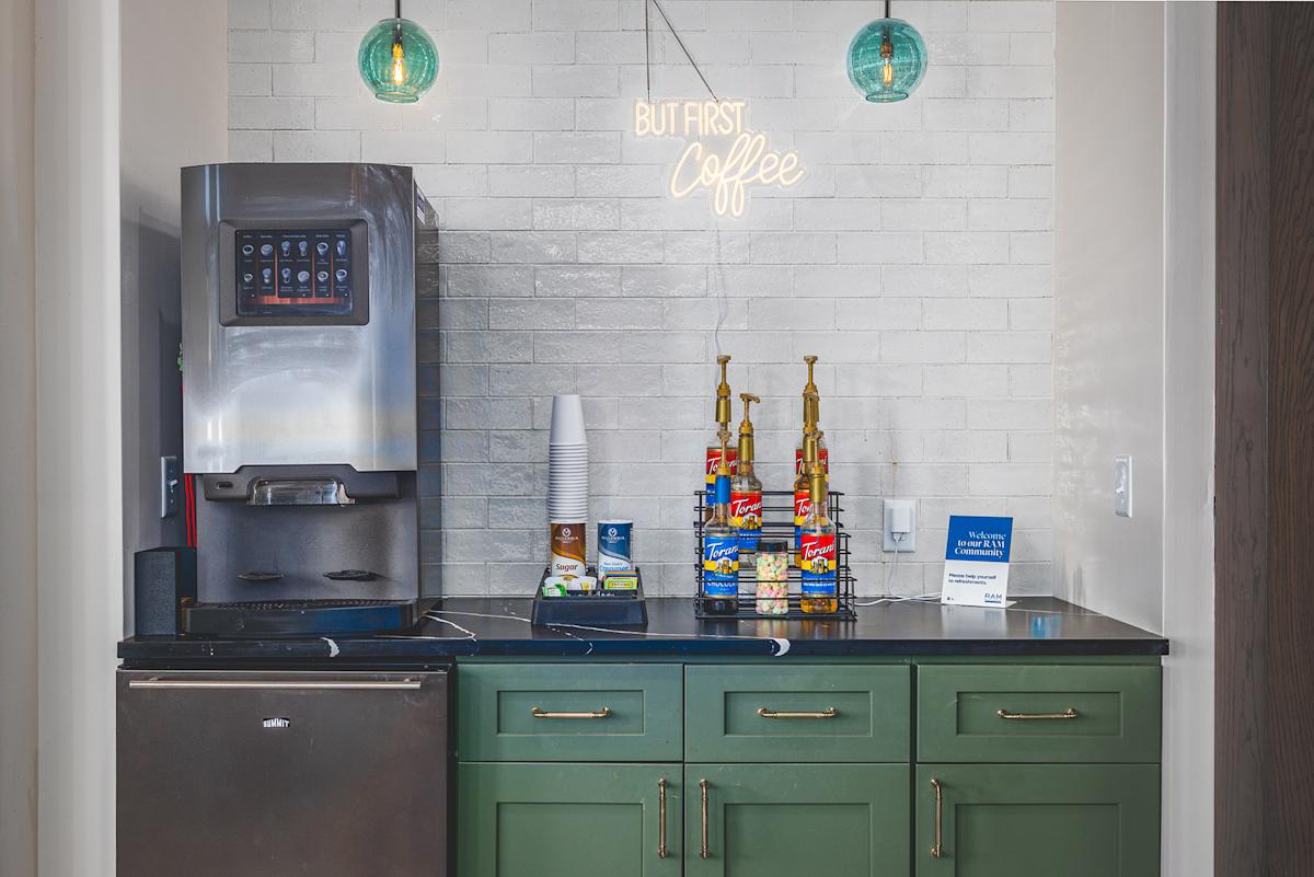 Founders Landing Apartments resident coffee bar - Lebanon, OH