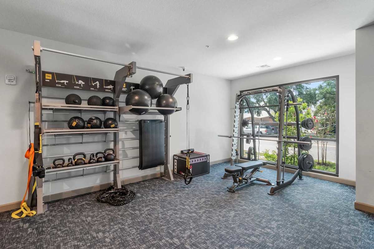 Gallery 3100 fitness center weights area - St Petersburg, FL