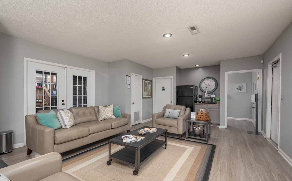 Georgia Green Townhome Apartments living room view - Athens, GA