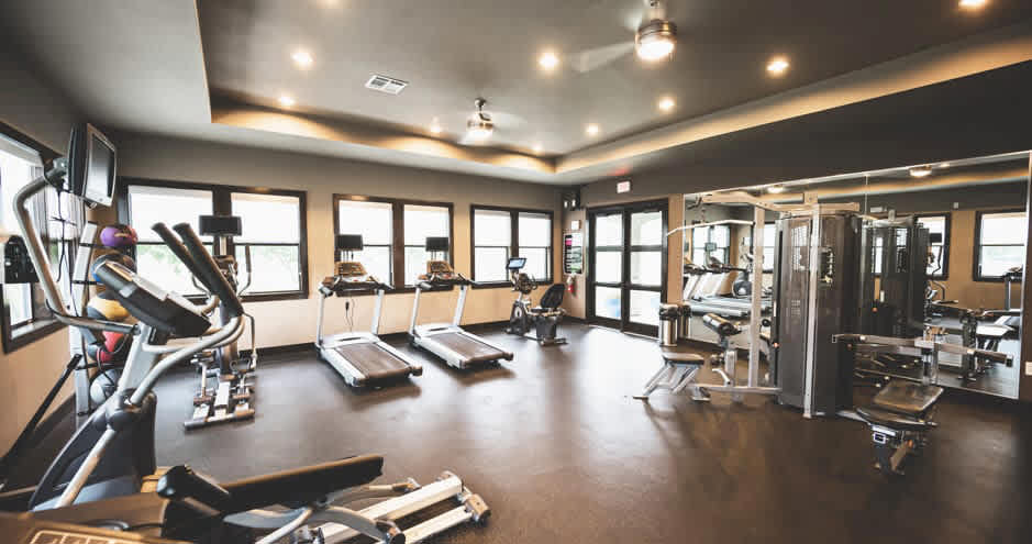 Verandas at Alamo Ranch fitness center with equipment - San Antonio, TX