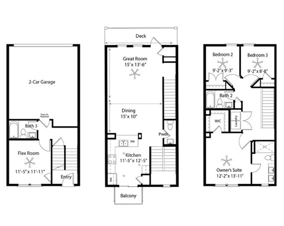 Burkitt Ridge Townhomes Highpoint Townhome floor plan - Cane Ridge, TN