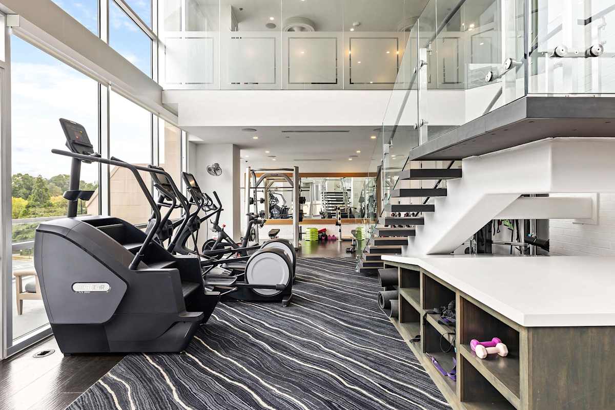 The Huntley Luxury Apartments fitness center cardio equipment - Atlanta, GA