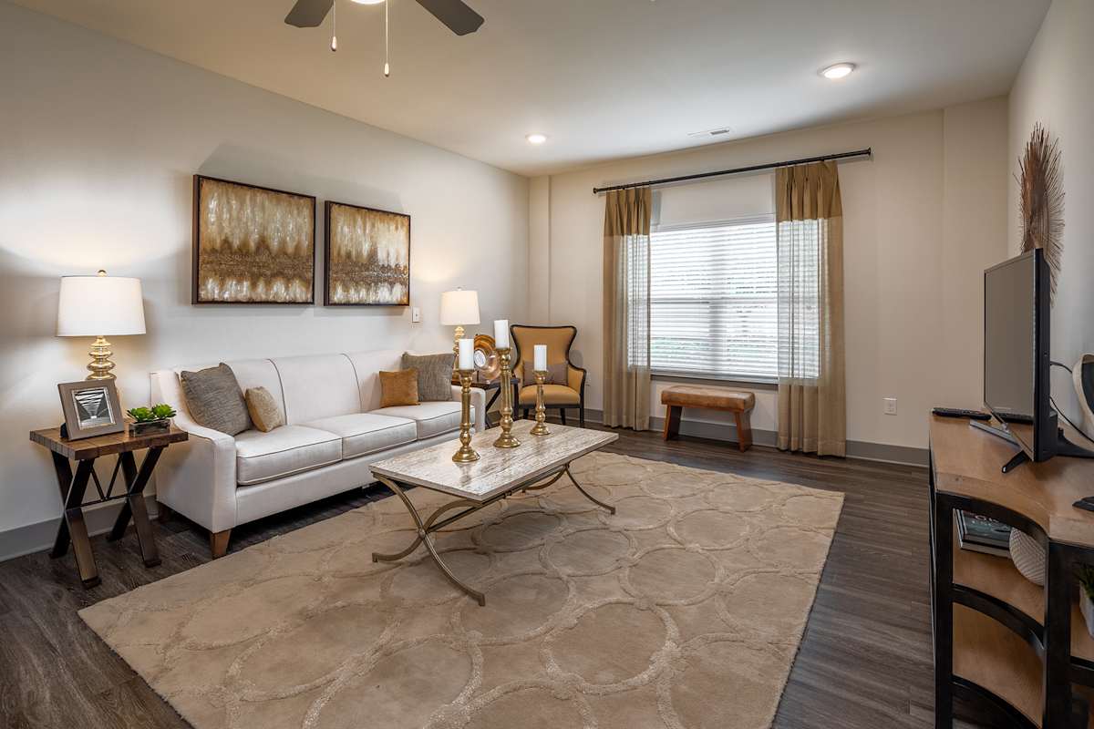 Vintage Blackman Apartments living room interior - Murfreesboro, TN
