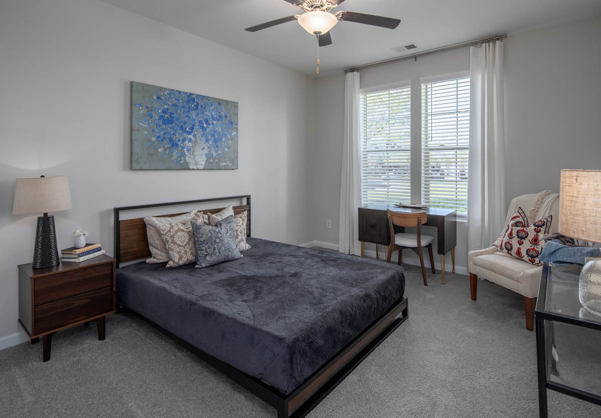 Crest at Arden Village bedroom with king bed - Columbia, TN