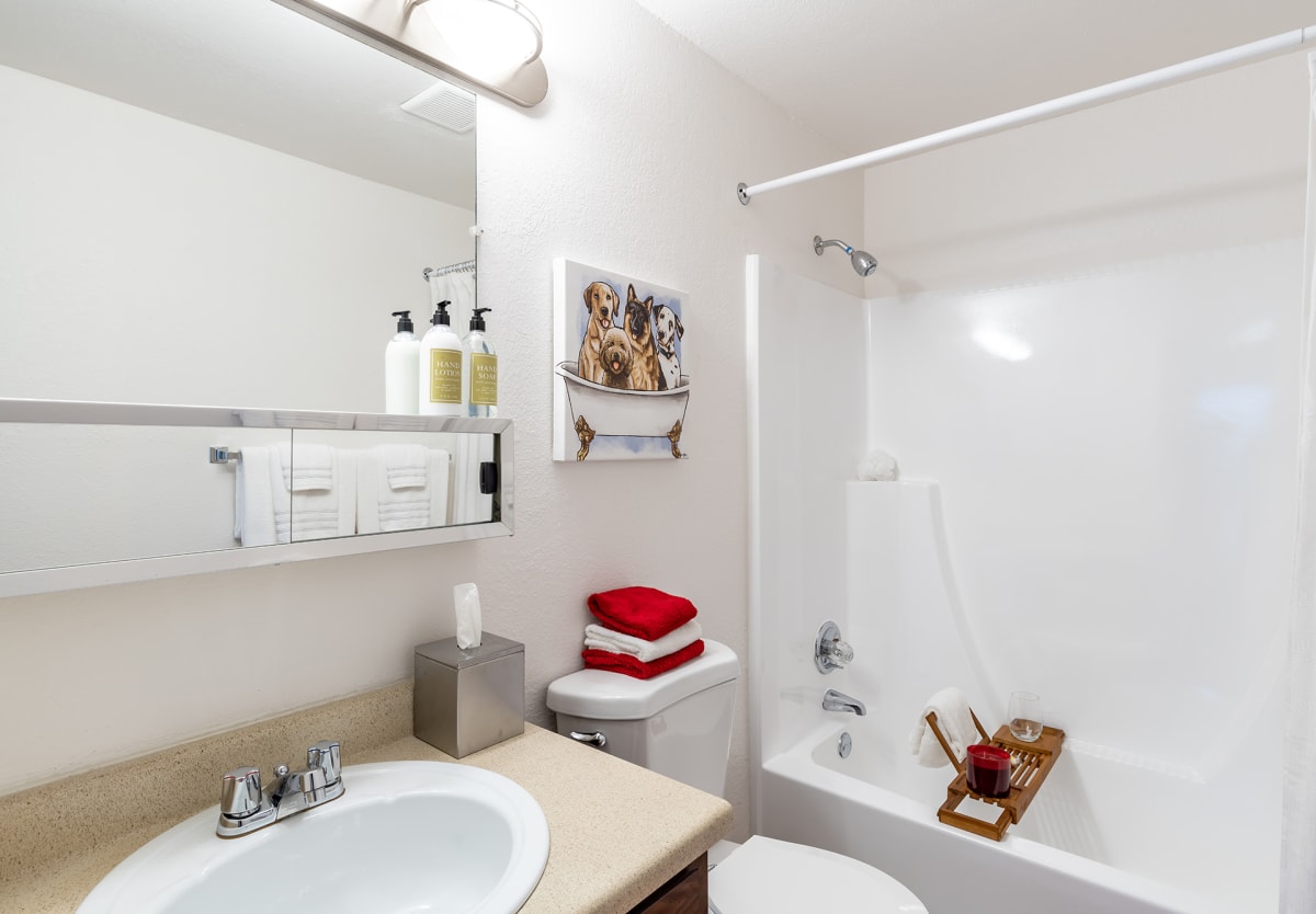 Pheasant Run bathroom with tub and toilet - Saginaw, MI