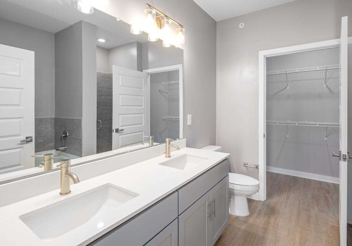 The Enclave at Providence Luxury Apartments bathroom with double vanity - Mt. Juliet, TN