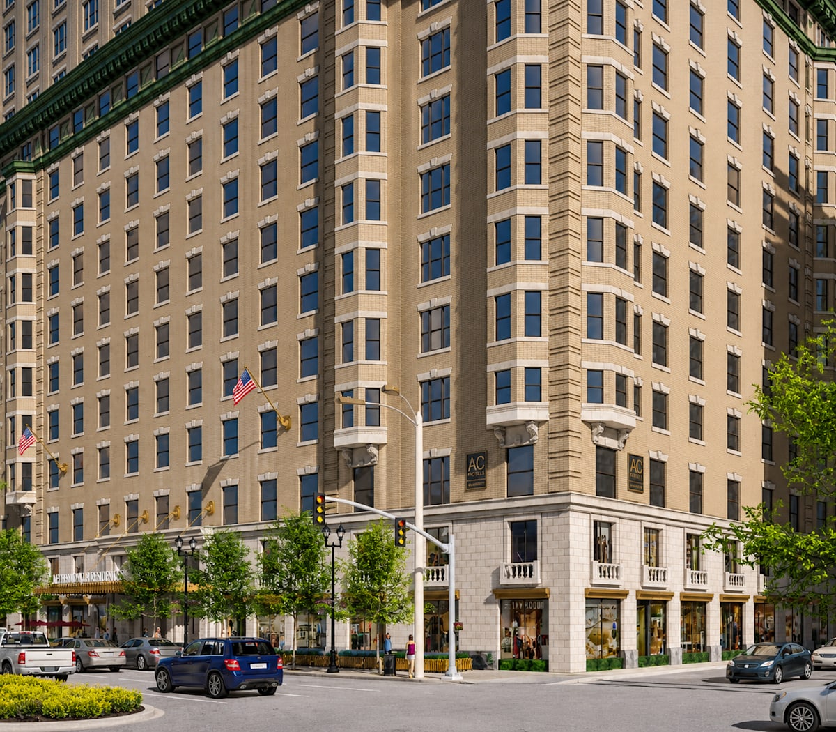 Jefferson Arms exterior building - St. Louis, MO