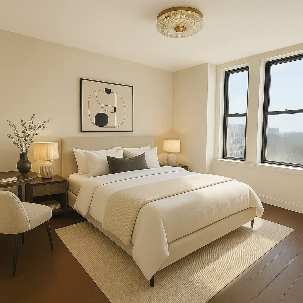 Jefferson Arms bedroom rendering - St. Louis, MO
