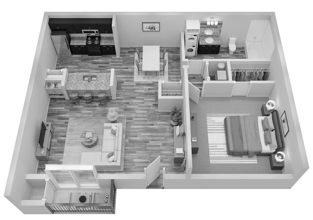 Waters Edge Apartments The Juliette floor plan - Sandy Springs, GA