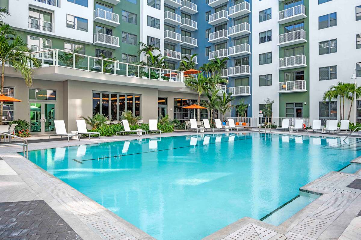 Lazul North Miami Beach Apartments swimming pool view - North Miami Beach, FL