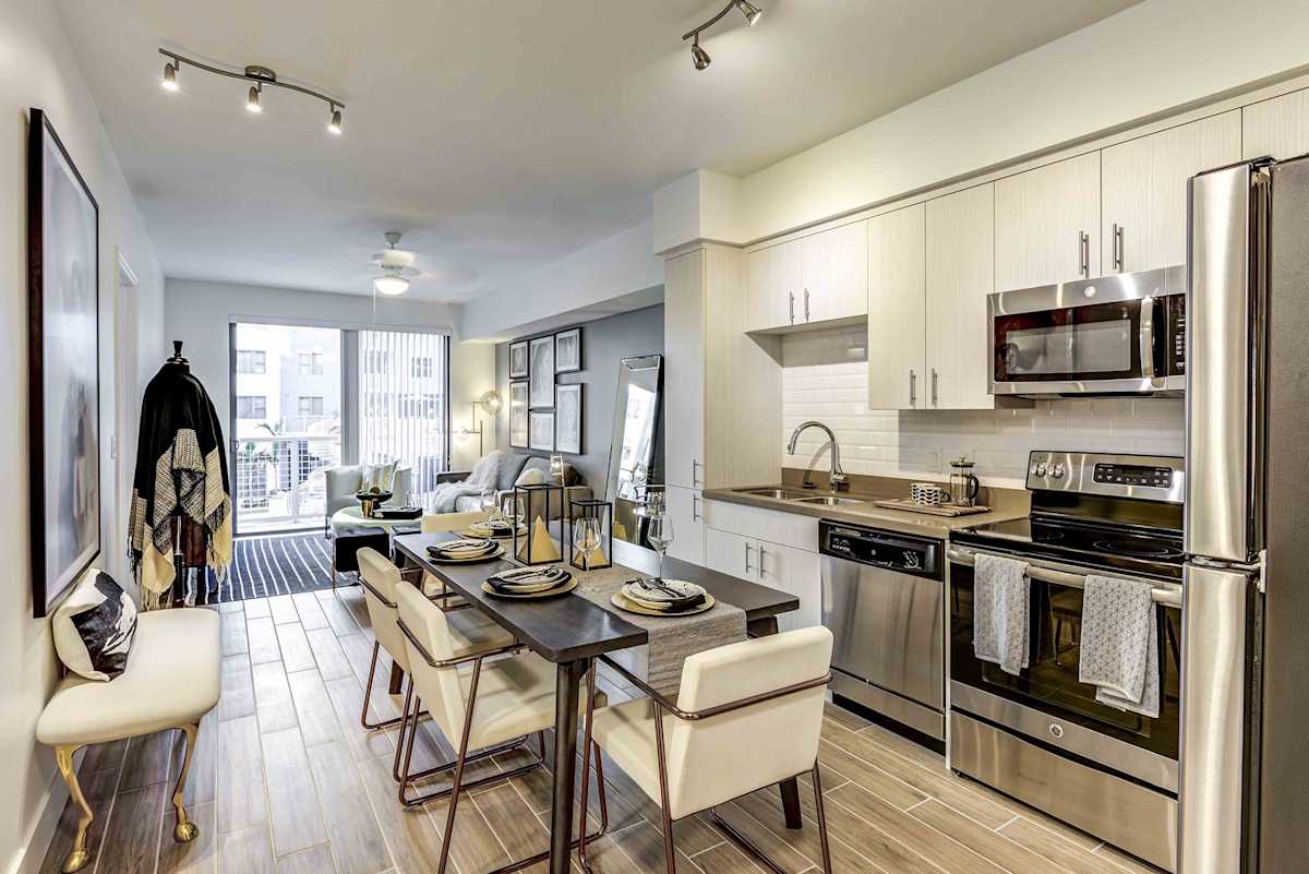 Lazul North Miami Beach Apartments kitchen and dining area - North Miami Beach, FL