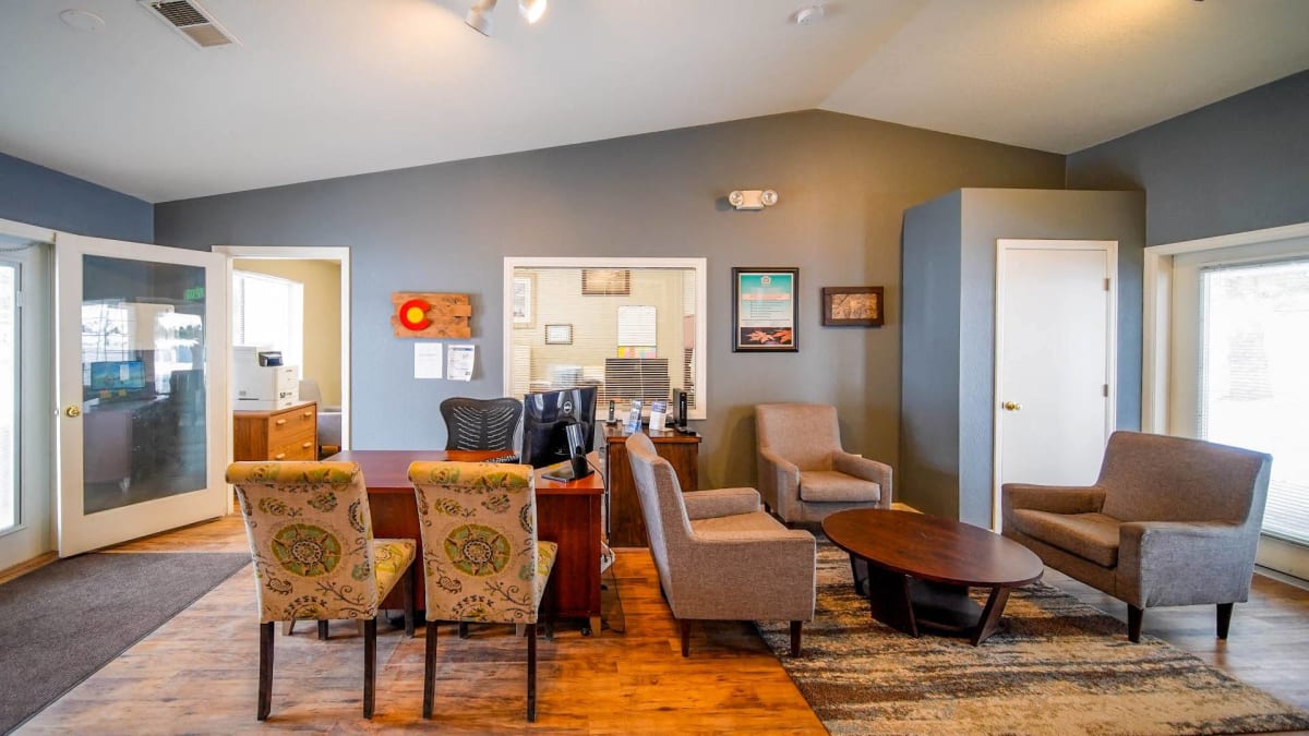 Blue River Apartments leasing office interior - Silverthorne, CO