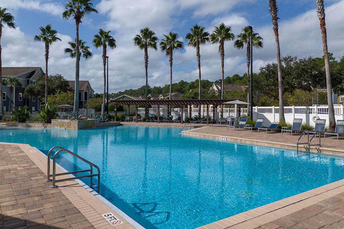 North Beach on Kernan Apartments swimming pool and palm trees - Jacksonville, FL