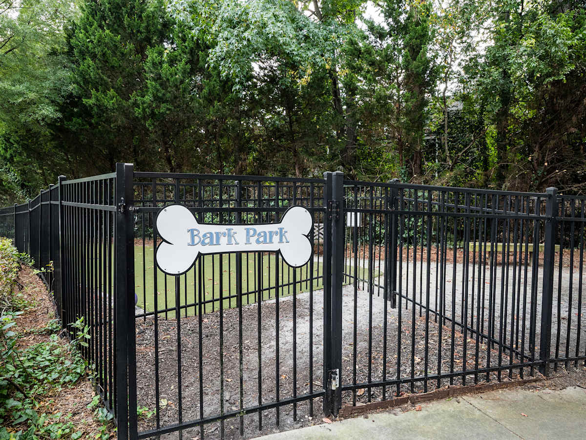 The Eliza on Collier bark park entrance sign - Atlanta, GA