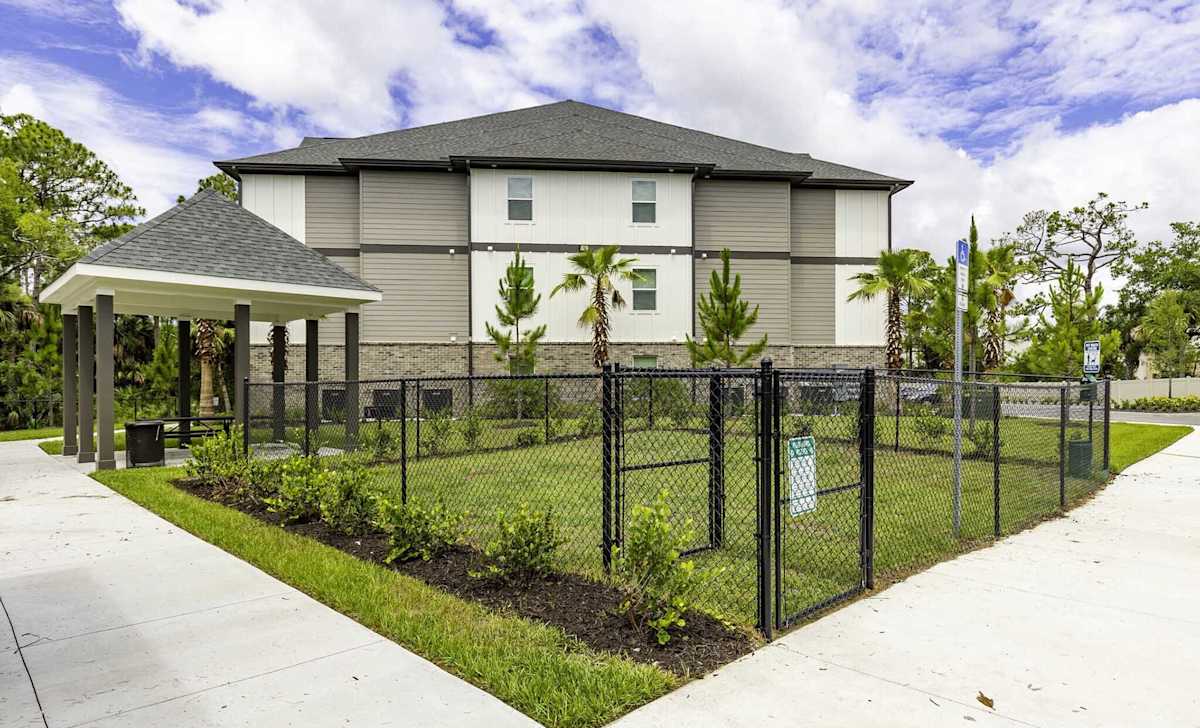Riverwalk Grand bark park with gazebo and fencing - Titusville, FL