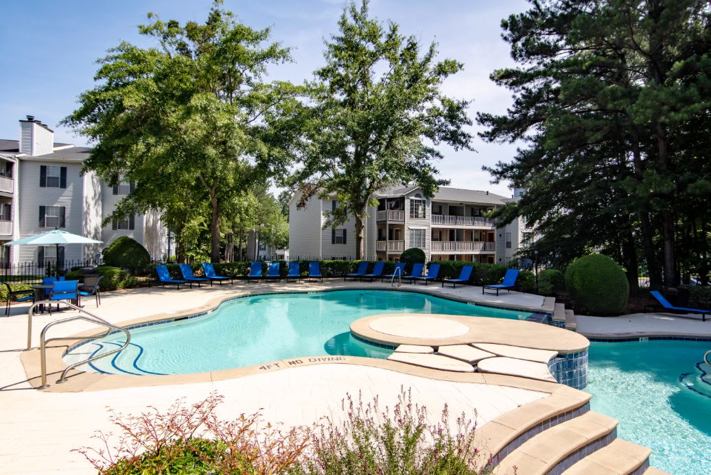 Sutter Lake Apartments pool view - Riverdale, GA