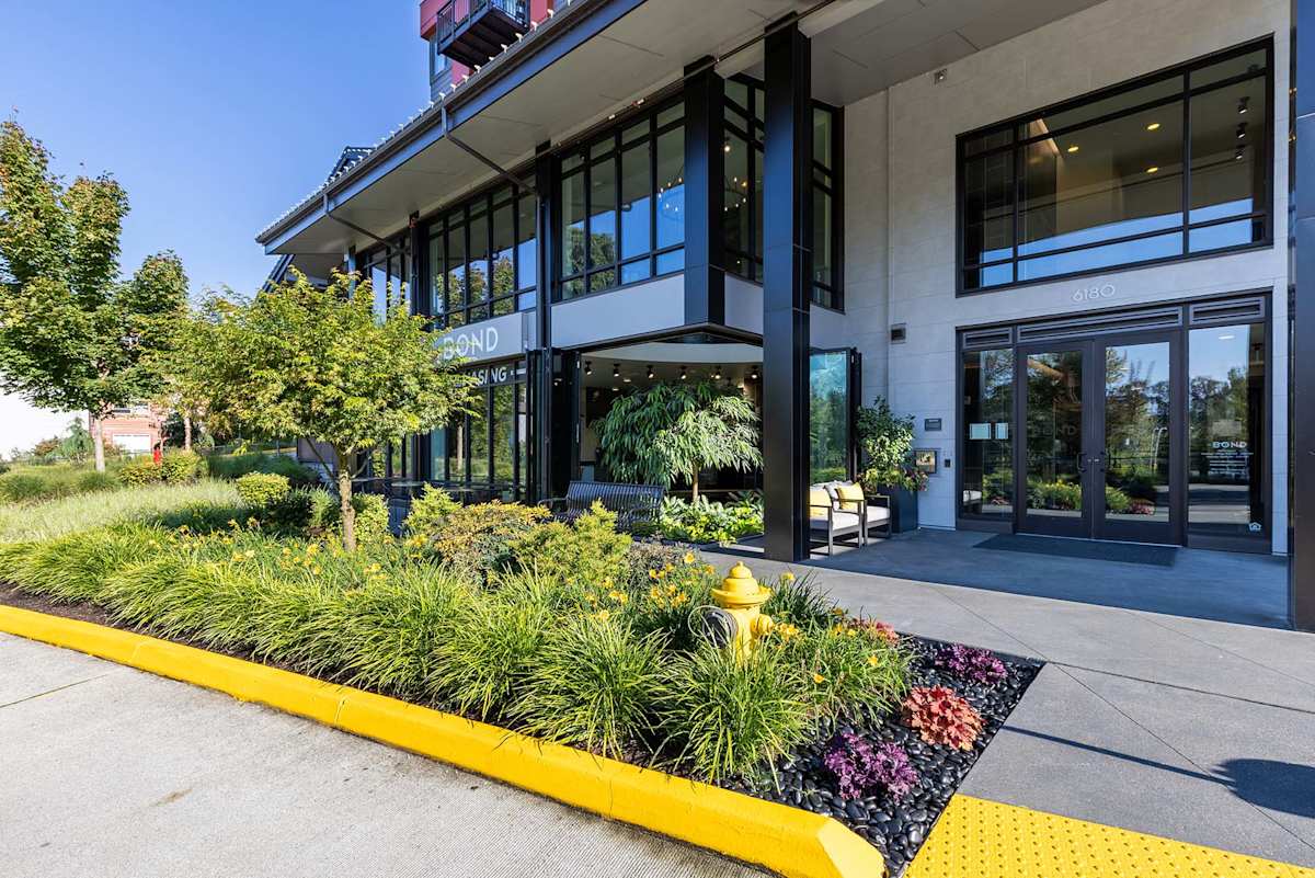 The Bond Apartments exterior walkway - Redmond, WA