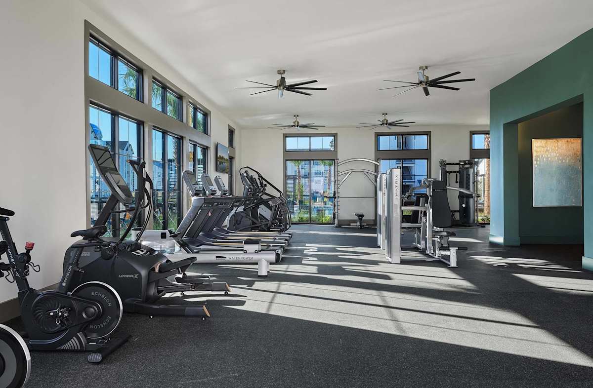 The Kelly at 23rd Luxury Apartments fitness center cardio equipment - Panama City, FL