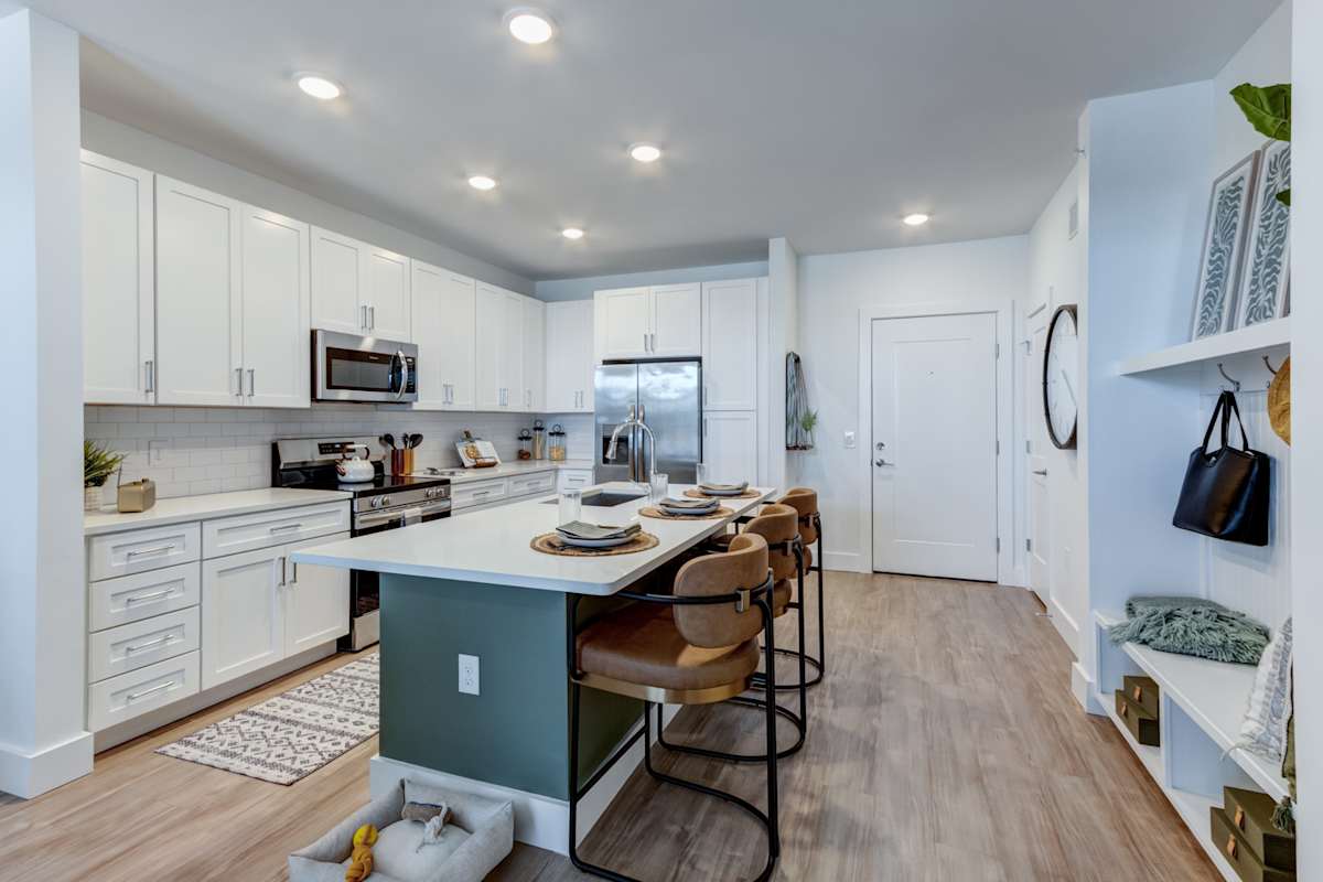 The Village at Carnes Crossroads kitchen with island - Summerville, SC