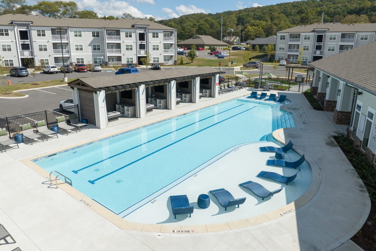 Vintage Cleveland Apartments community pool photo - Cleveland, TN