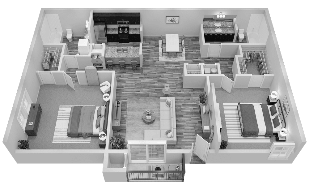 Waters Edge Apartments The Varner floor plan