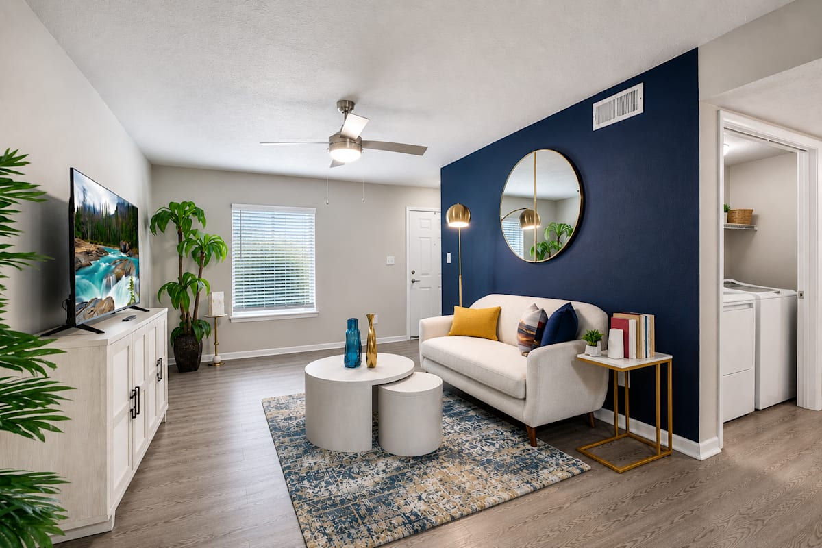 Waters Edge Apartments living room - Sandy Springs, GA