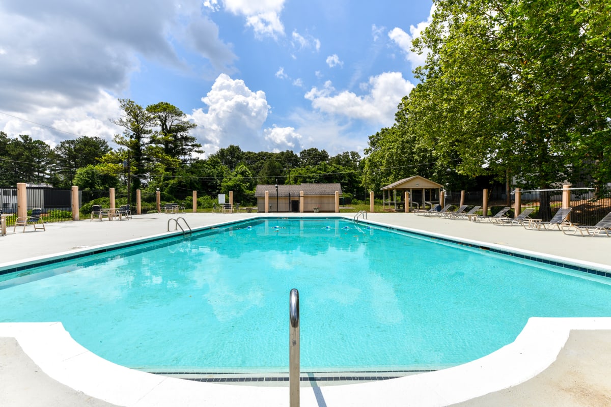 The Flats @ 1885 Apartments pool area - Lake City, GA