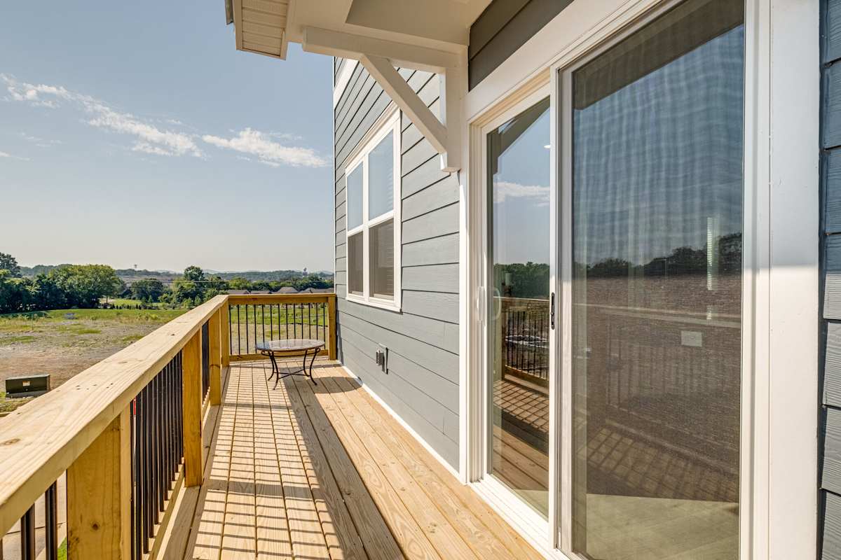 Burkitt Ridge Townhomes balcony with bench - Cane Ridge, TN
