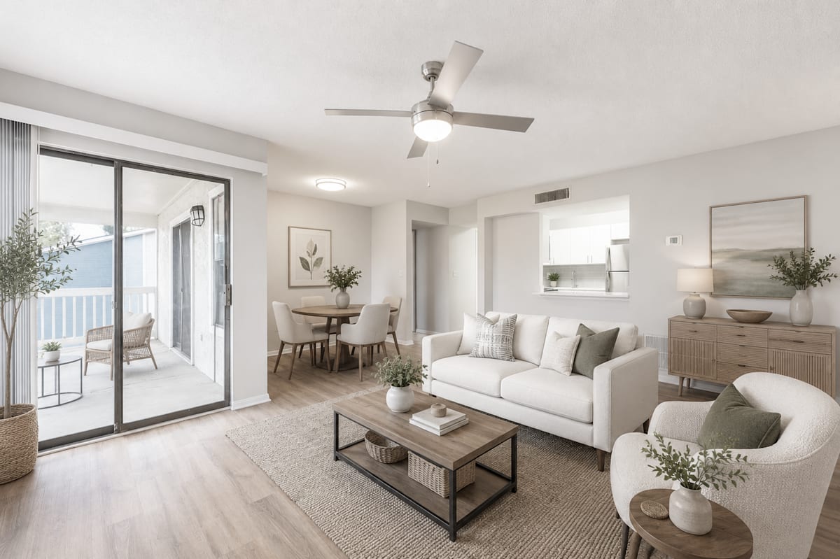 Willow Trail Apartments living room interior - Norcross, GA