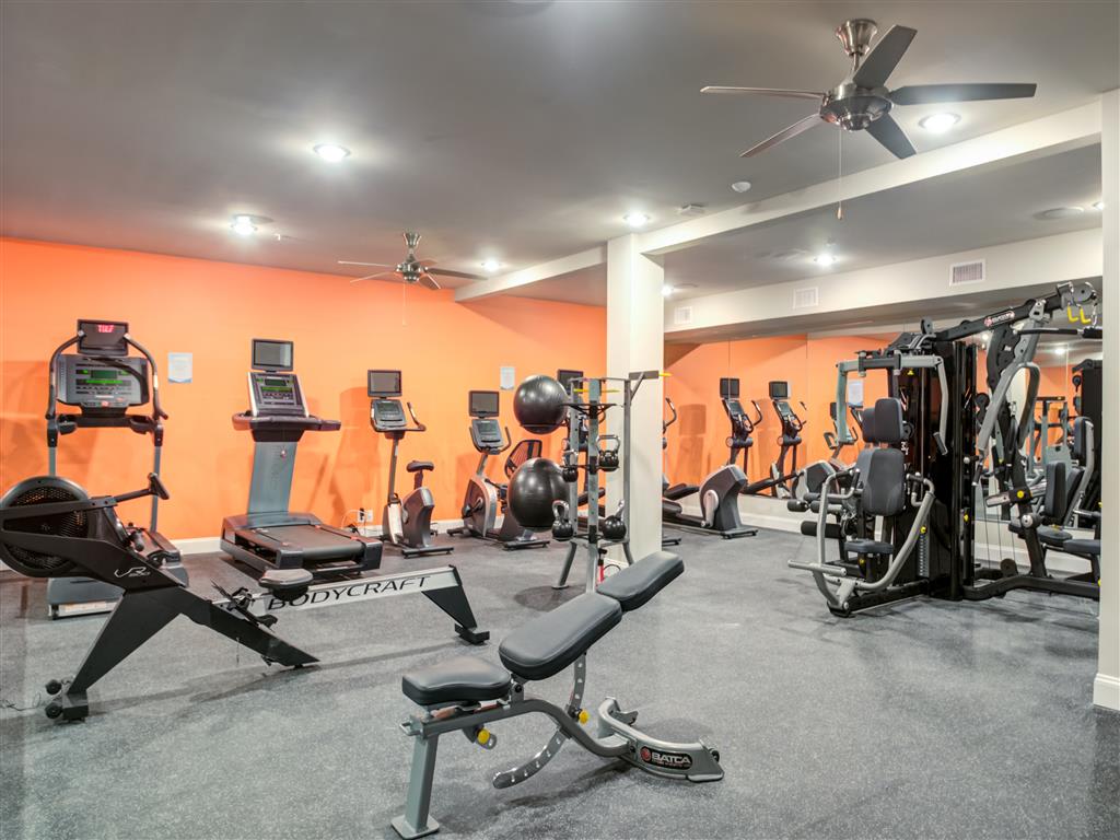 The Pavilion at Raritan fitness room with cardio and strength equipment - Flemington, NJ