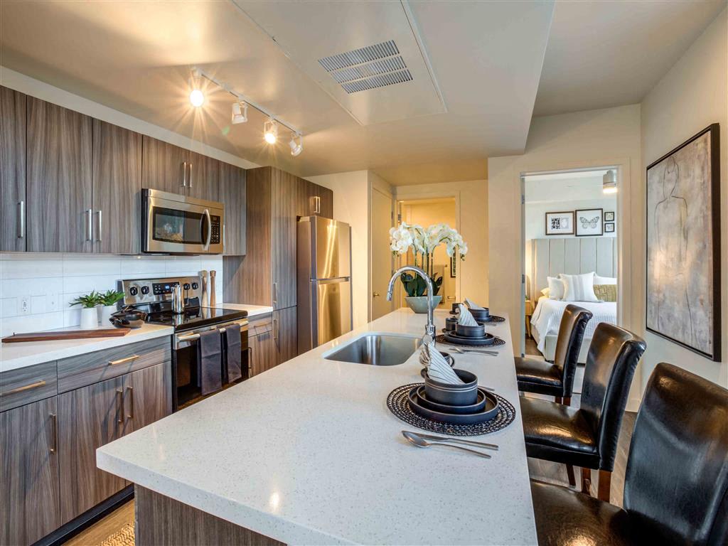 Apartment kitchen at Circa Central Avenue.