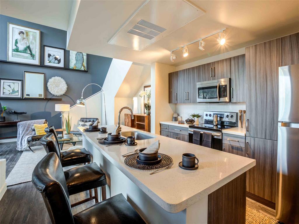 Apartment kitchen at Circa Central Avenue.