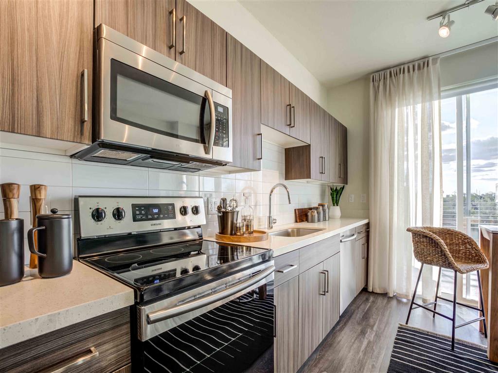 Apartment kitchen at Circa Central Avenue.
