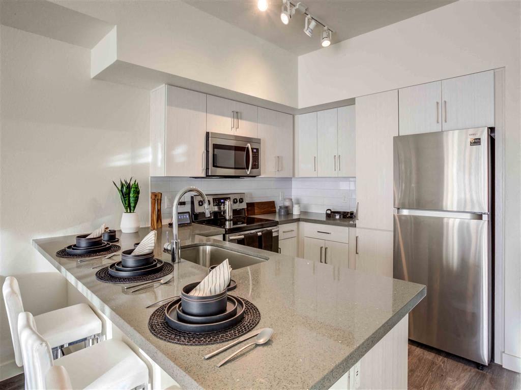 Apartment kitchen at Circa Central Avenue.
