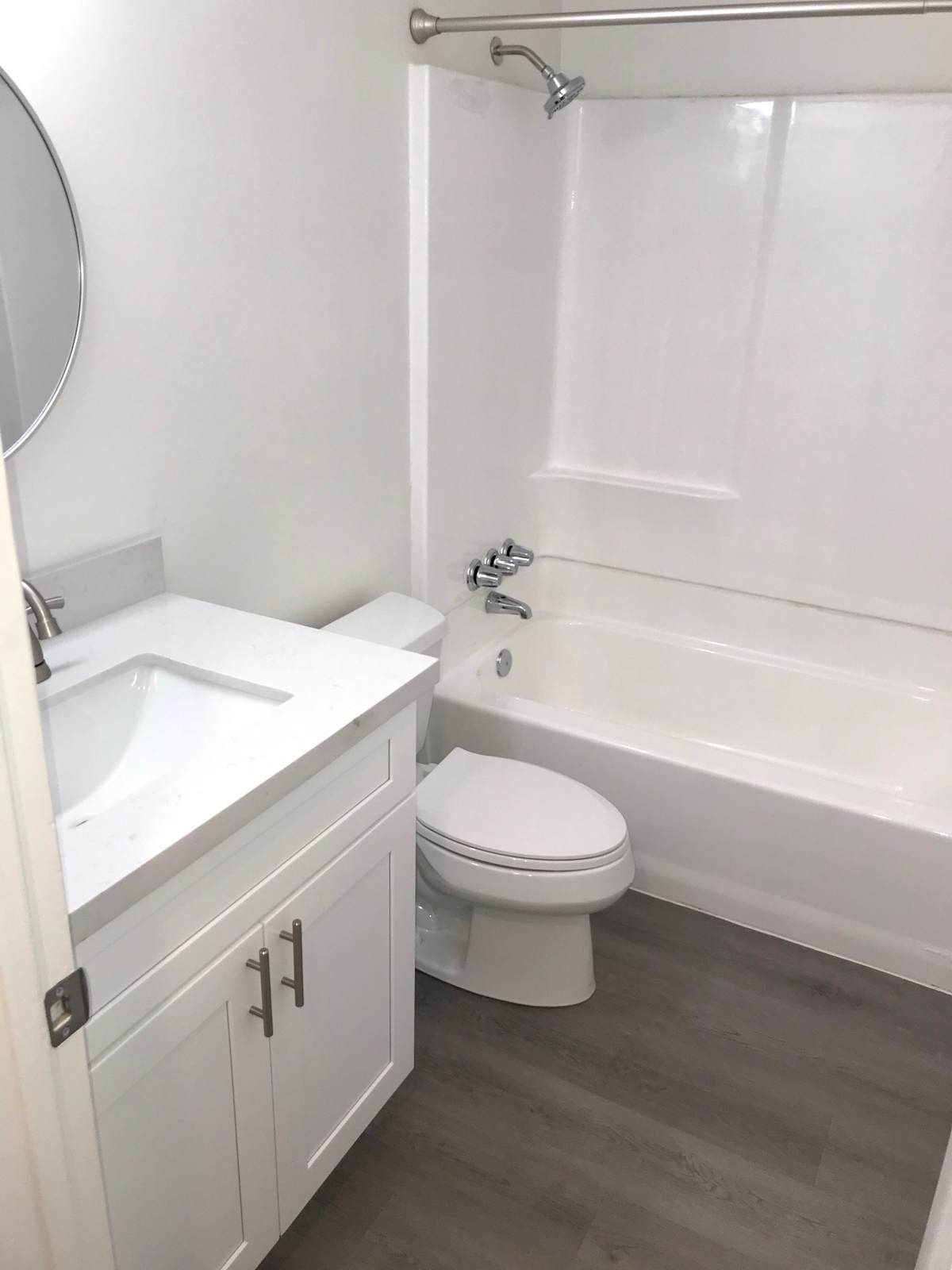 Apartment bathroom — representative home at East Vista.