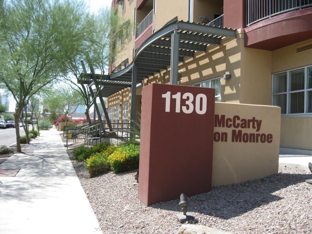 Community entrance at McCarty on Monroe.