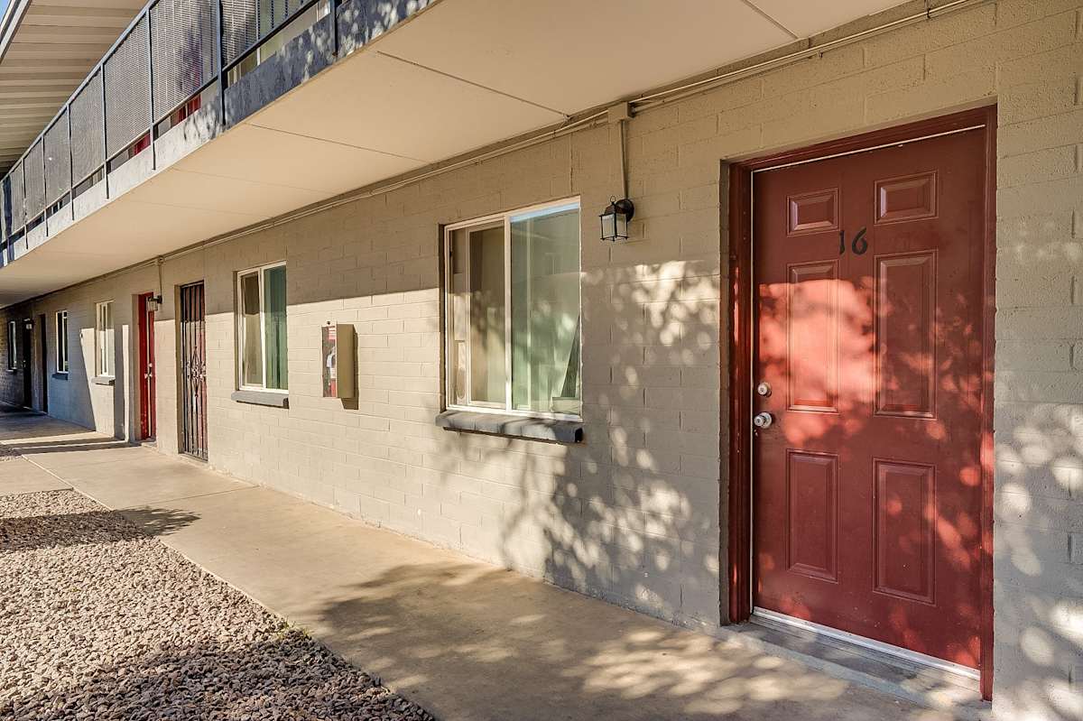 Apartment entry at Canberra Apartments.
