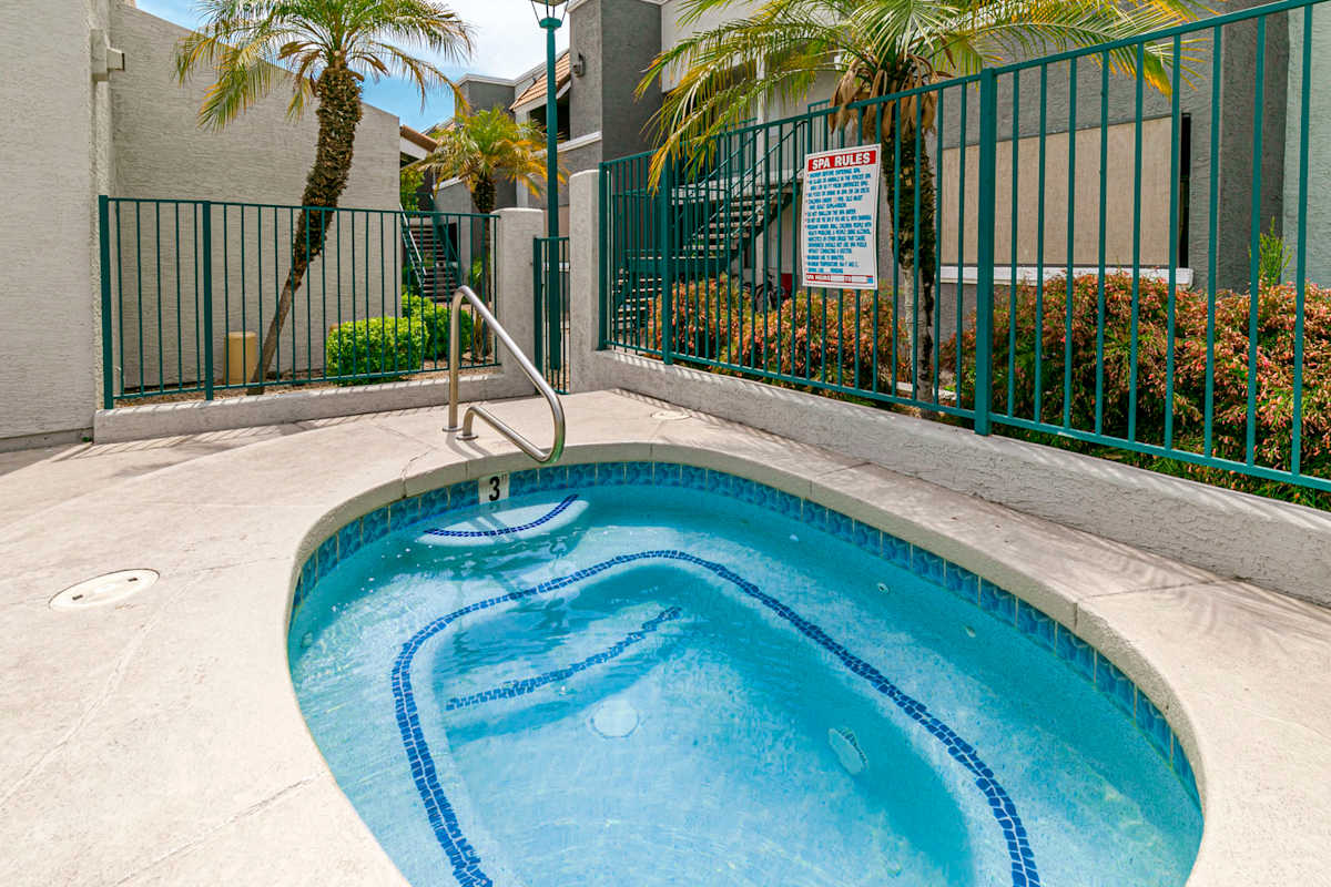 Outdoor spa beside the pool deck — view 1 at Canyons on Colter.
