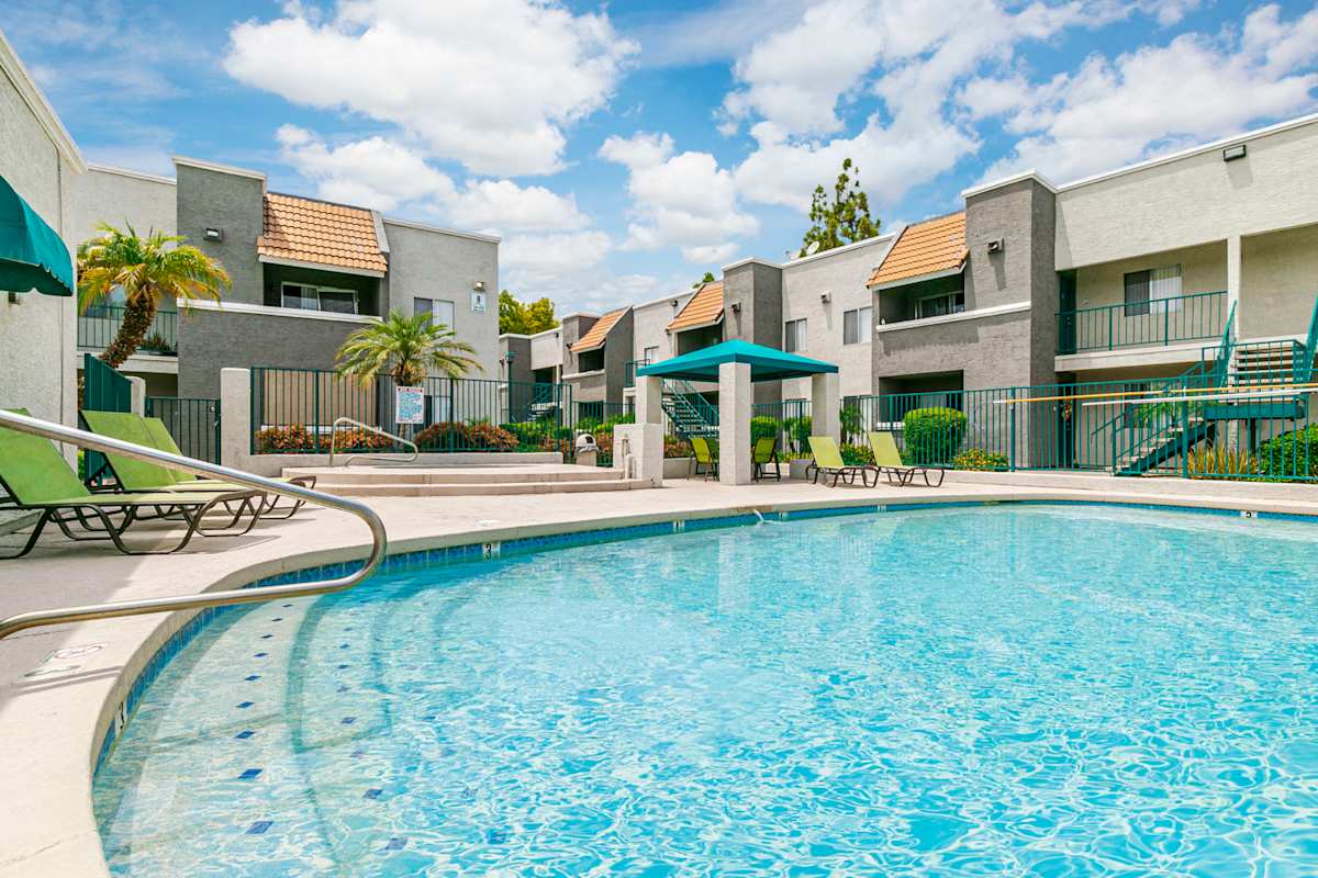 Swimming pool and surrounding lounge deck — view 1 at Canyons on Colter.