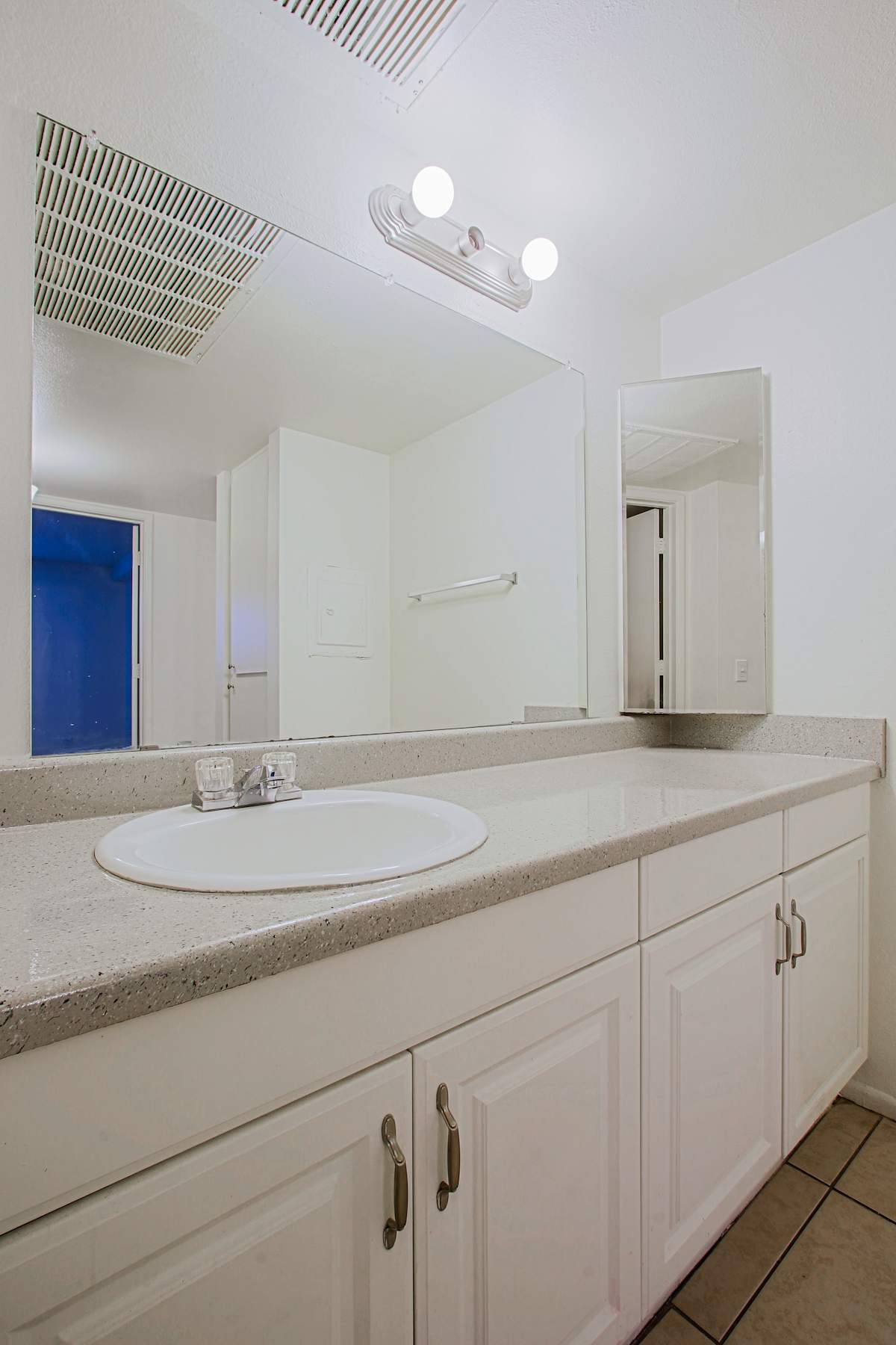 Apartment bathroom — representative home at Paloma Village.