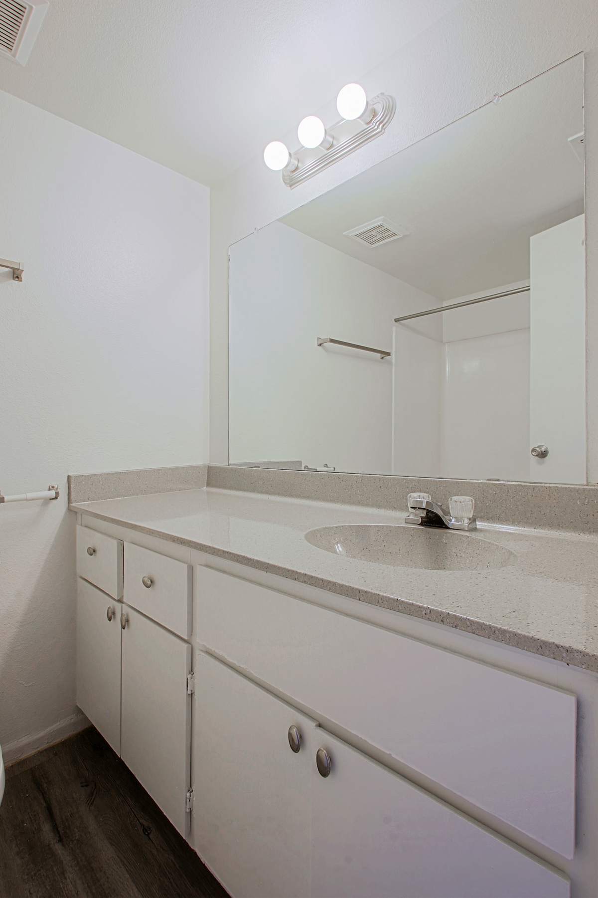 Apartment bathroom — representative home at Paloma Village.